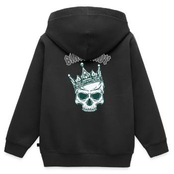 Motarde - Sweat Premium à capuche zippé enfant bio - noir - Dos - AI Model Kid Male (0cm)