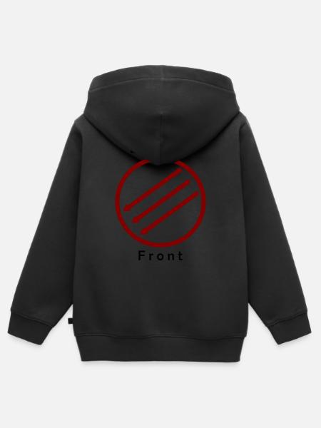 Eiserne Front - Drei Pfeile - Kinder Premium Organic Zip Hoodie - Schwarz