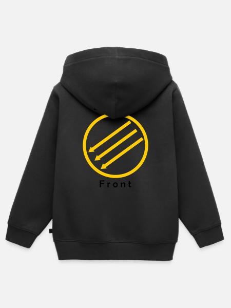 Eiserne Front - Drei Pfeile - Kinder Premium Organic Zip Hoodie - Schwarz
