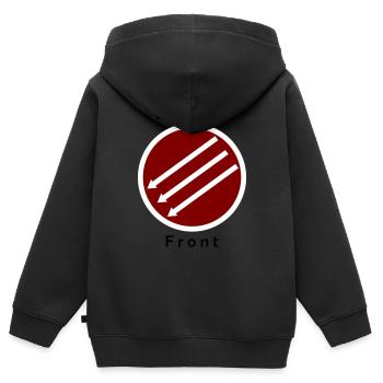 Eiserne Fron - Drei Pfeile - Sweat Premium à capuche zippé enfant bio - noir - Dos - AI Model Kid Male (0cm)