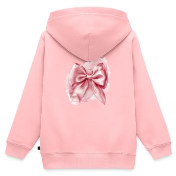 Schleife Seide Knoten Geschenk - Kinder Premium Organic Zip Hoodie - Rosa - Hinten - AI Model Kid Female (0cm)