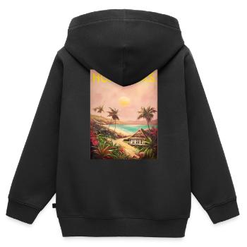 Honduras Stolz Herkunft Geschenk - Kinder Premium Organic Zip Hoodie - Schwarz - Hinten - AI Model Kid Male (0cm)