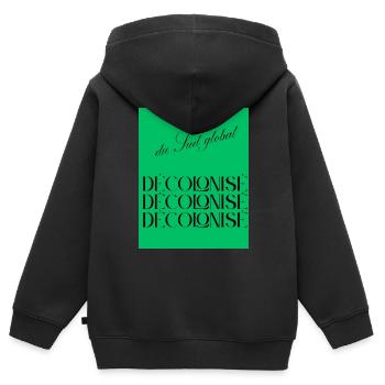 du Sud global - Sweat Premium à capuche zippé enfant bio - noir - Dos - AI Model Kid Male (0cm)