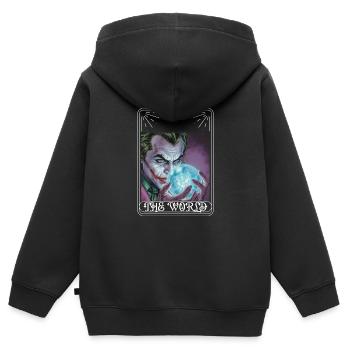 JOKER - Sweat Premium à capuche zippé enfant bio - noir - Dos - AI Model Kid Male (0cm)