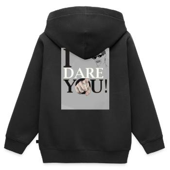 JE VOUS METS AU DÉFI - Sweat Premium à capuche zippé enfant bio - noir - Dos - AI Model Kid Male (0cm)