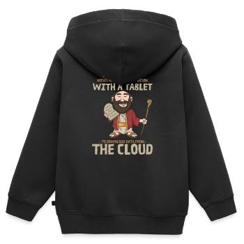 Support technique de l'administrateur de Moses Cloud Tablet Server - Sweat Premium à capuche zippé enfant bio - noir - Dos - AI Model Kid Male (0cm)