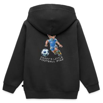 Daddy's little football star - baby footballer - Kids Premium Organic Zip-up Hoodie - black - Back - AI Model Kid Male (0cm)