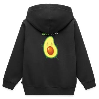 You Can AvocaDo It! - Sweat Premium à capuche zippé enfant bio - noir - Dos - AI Model Kid Male (0cm)