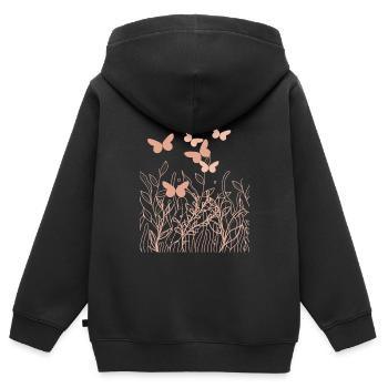 Sommerwiese - Kinder Premium Organic Zip Hoodie - Schwarz - Hinten - AI Model Kid Male (0cm)