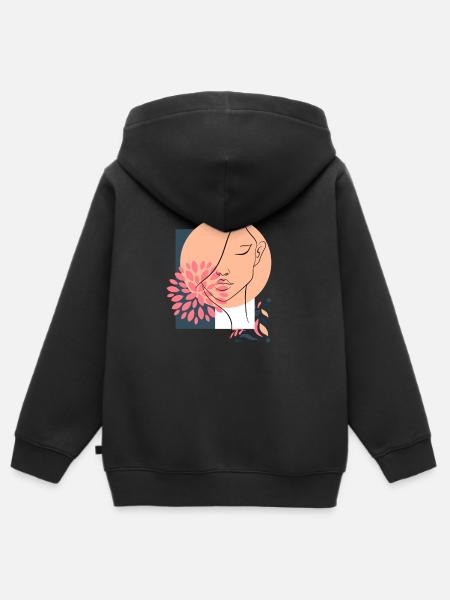 Feminin Magic - Kinder Premium Organic Zip Hoodie - Schwarz