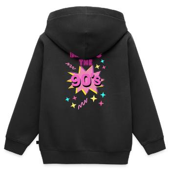 Back to the 90´s - Kinder Premium Organic Zip Hoodie - Schwarz - Hinten - AI Model Kid Male (0cm)