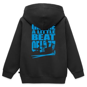 Jazz beat - Kinder Premium Organic Zip Hoodie - Schwarz - Hinten - AI Model Kid Male (0cm)