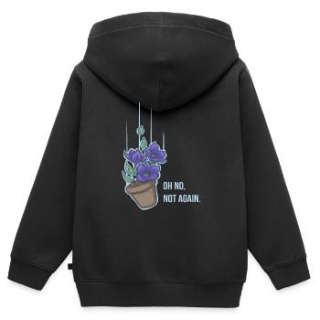 Thoughts of a falling bowl of petunias - Kinder Premium Organic Zip Hoodie - Schwarz - Hinten - AI Model Kid Male (0cm)