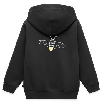 glowworm - Sweat Premium à capuche zippé enfant bio - noir - Dos - AI Model Kid Male (0cm)