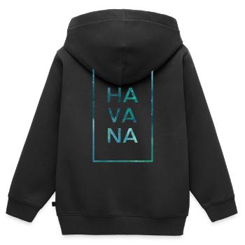 Havana - Sweat Premium à capuche zippé enfant bio - noir - Dos - AI Model Kid Male (0cm)
