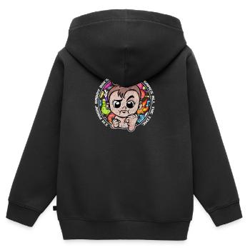 I'm Proof Daddy Doesn't Play Video Games All Time - Kinder Premium Organic Zip Hoodie - Schwarz - Hinten - AI Model Kid Male (0cm)