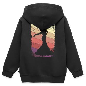 Danseuse - Sweat Premium à capuche zippé enfant bio - noir - Dos - AI Model Kid Male (0cm)