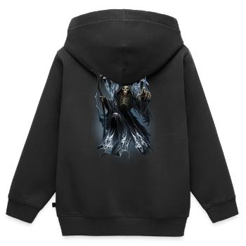 Spirit Reaper - Kids Premium Organic Zip-up Hoodie - black - Back - AI Model Kid Male (0cm)
