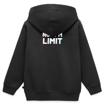 Techno DJ Raver Festival Bass musique cadeau - Sweat Premium à capuche zippé enfant bio - noir - Dos - AI Model Kid Male (0cm)