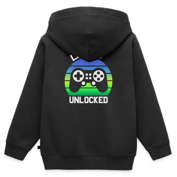 7th Birthday Boy Gifts, 7 Year Old Birthday Gift - Kinder Premium Organic Zip Hoodie - Schwarz - Hinten - AI Model Kid Male (0cm)
