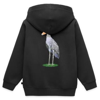 Steffen, bec de la chaussure - Sweat Premium à capuche zippé enfant bio - noir - Dos - AI Model Kid Male (0cm)