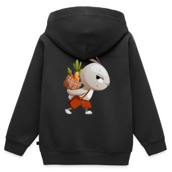 Gartenarbeit, Gartenarbeit, Gärtner - Kinder Premium Organic Zip Hoodie - Schwarz - Hinten - AI Model Kid Male (0cm)
