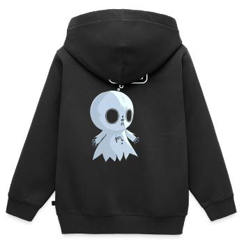Bootiful - Kids Premium Organic Zip-up Hoodie - black - Back - AI Model Kid Male (0cm)