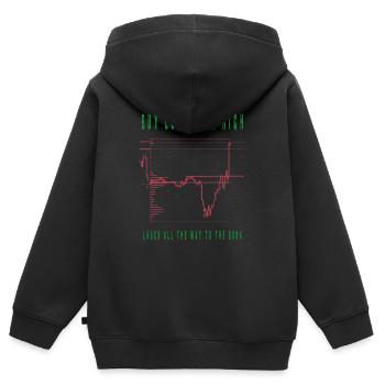buy low sell high trading spruch - Kinder Premium Organic Zip Hoodie - Schwarz - Hinten - AI Model Kid Male (0cm)