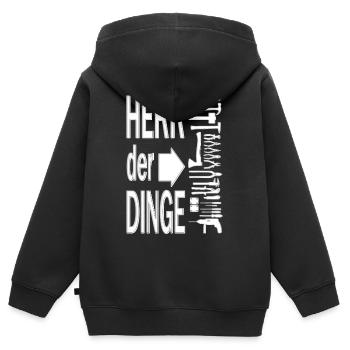 Seigneur des choses sur les outils - Sweat Premium à capuche zippé enfant bio - noir - Dos - AI Model Kid Male (0cm)