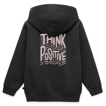 Positiv denken - Kinder Premium Organic Zip Hoodie - Schwarz - Hinten - AI Model Kid Male (0cm)