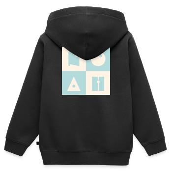 Noah Name Baby Junge Jungenname - Kinder Premium Organic Zip Hoodie - Schwarz - Hinten - AI Model Kid Male (0cm)