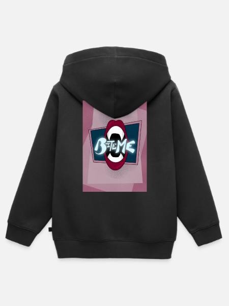 Bite Me!! - Kids Premium Organic Zip-up Hoodie - black
