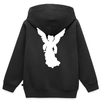 Engel Beschützer Schutzengel Christmas Xmas - Kinder Premium Organic Zip Hoodie - Schwarz - Hinten - AI Model Kid Male (0cm)