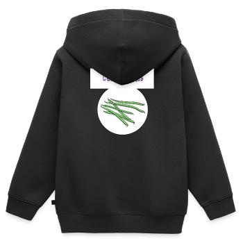 Es ist das Ende der Bohnen - Kinder Premium Organic Zip Hoodie - Schwarz - Hinten - AI Model Kid Male (0cm)