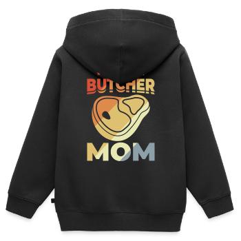 Schlachter Mutter - Kinder Premium Organic Zip Hoodie - Schwarz - Hinten - AI Model Kid Male (0cm)