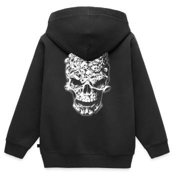 Schädel der Schädel - Kinder Premium Organic Zip Hoodie - Schwarz - Hinten - AI Model Kid Male (0cm)