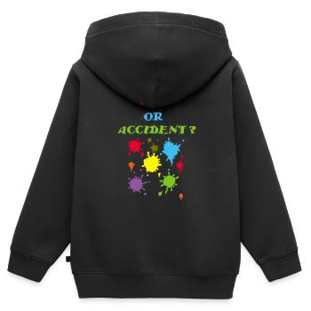 Art or accident? - Kids Premium Organic Zip-up Hoodie - black - Back - AI Model Kid Male (0cm)