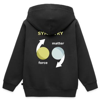 Theorie der Supersymmetrie - Kinder Premium Organic Zip Hoodie - Schwarz - Hinten - AI Model Kid Male (0cm)