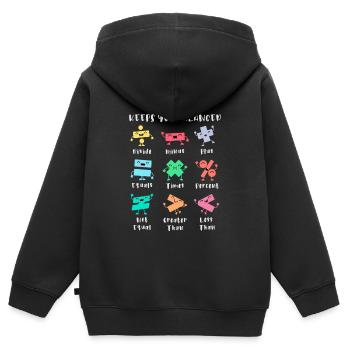 Mathe hält dich im Gleichgewicht - Kinder Premium Organic Zip Hoodie - Schwarz - Hinten - AI Model Kid Male (0cm)