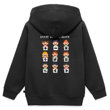 Mathe hält dich im Gleichgewicht - Kinder Premium Organic Zip Hoodie - Schwarz - Hinten - AI Model Kid Male (0cm)