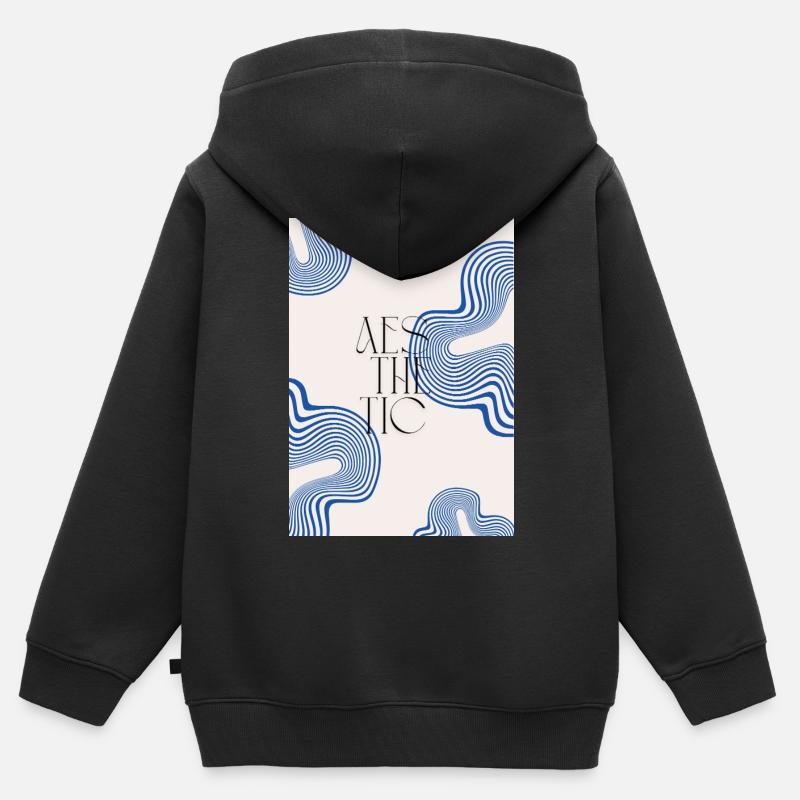 Esthétique - Sweat Premium à capuche zippé enfant bio - noir