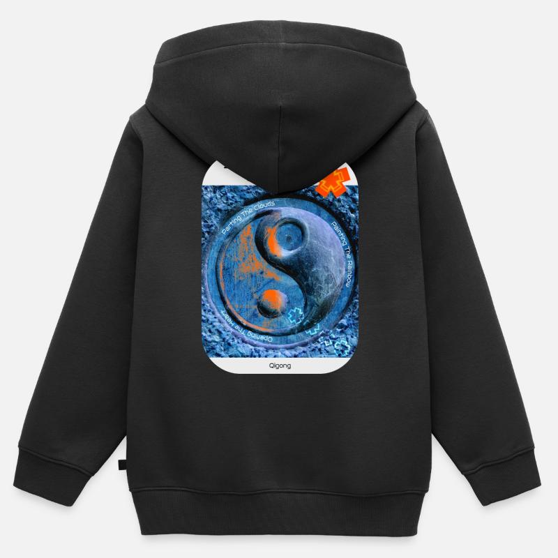Shi Ba Shi - QiGong - Sweat Premium à capuche zippé enfant bio - noir