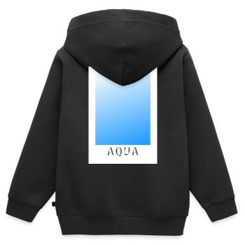 Aqua - Sweat Premium à capuche zippé enfant bio - noir - Dos - AI Model Kid Male (0cm)