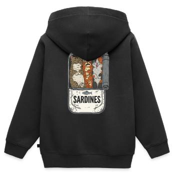 Kittens in a sardine can - Kids Premium Organic Zip-up Hoodie - black - Back - AI Model Kid Male (0cm)
