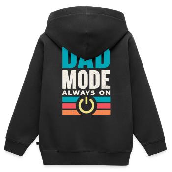 Mode papa toujours activé - Sweat Premium à capuche zippé enfant bio - noir - Dos - AI Model Kid Male (0cm)