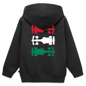 Formula Hungary Formel Racing Ungarn - Kinder Premium Organic Zip Hoodie - Schwarz - Hinten - AI Model Kid Male (0cm)