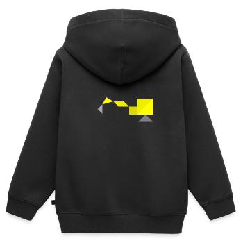 Excavators - Tangram - Kids Premium Organic Zip-up Hoodie - black - Back - AI Model Kid Male (0cm)