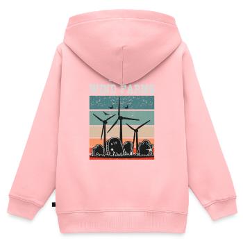 Wind Farms RIP No to Wind Energy - Kids Premium Organic Zip-up Hoodie - rose - Back - AI Model Kid Female (0cm)