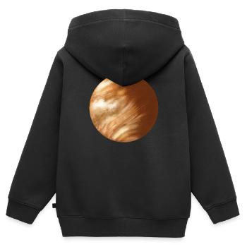 Venus, Planet des Jahres 2018 - Kinder Premium Organic Zip Hoodie - Schwarz - Hinten - AI Model Kid Male (0cm)