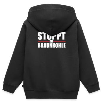 Keine Kohle Kohlekraft Umweltschutz Energie Strom - Kinder Premium Organic Zip Hoodie - Schwarz - Hinten - AI Model Kid Male (0cm)